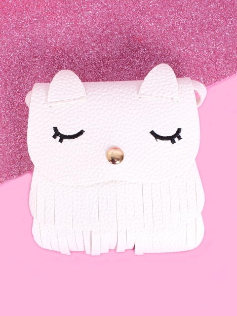 

lil' star Girls White Solid Small Sling Bag