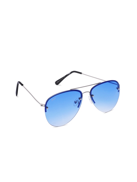 

Floyd Unisex Blue Aviator Sunglasses With UV Protected Lens Z3025S_SIL