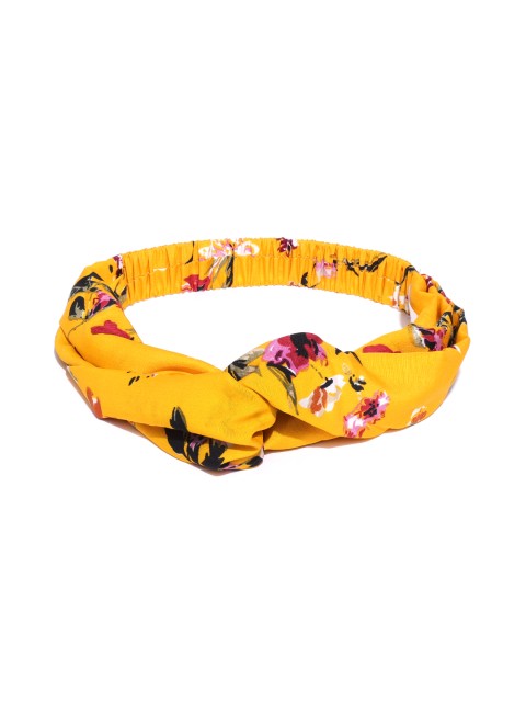 

Blueberry Mustard Yellow & Pink Printed Knot Hairband