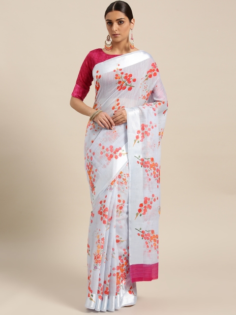 

Saree mall Blue & Red Printed Saree