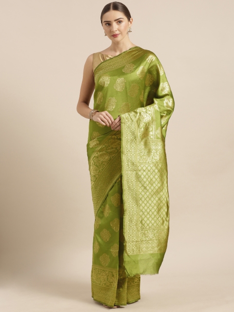 

KALASATI Green Art Silk Woven Design Handloom Bhagalpuri Saree