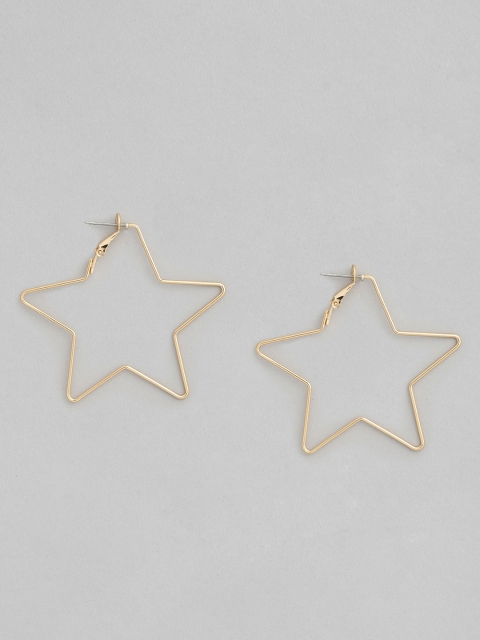 

Accessorize Gold-Toned Star Shaped Hoop Earrings
