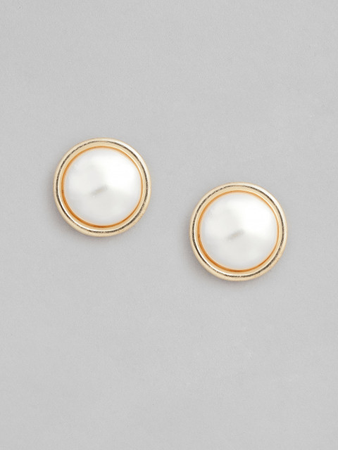 

Accessorize White & Gold-Toned Circular Studs