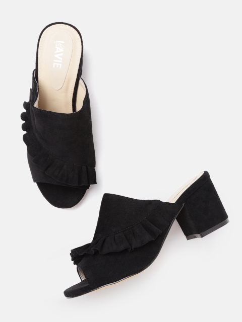 

Lavie Women Black Solid Mules