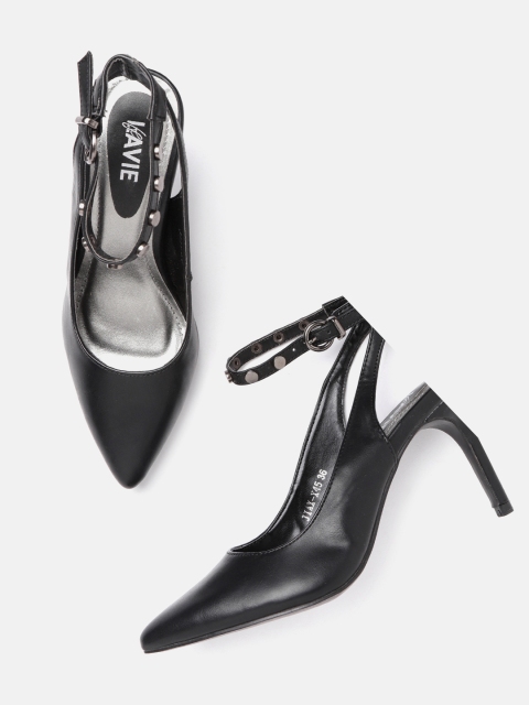 

Lavie Women Black Solid Pumps