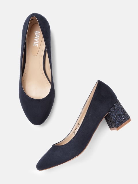 

Lavie Women Navy Blue Solid Pumps