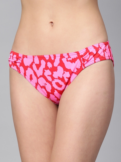

Marks & Spencer Women Pink & Red Printed Swim Briefs T529288L