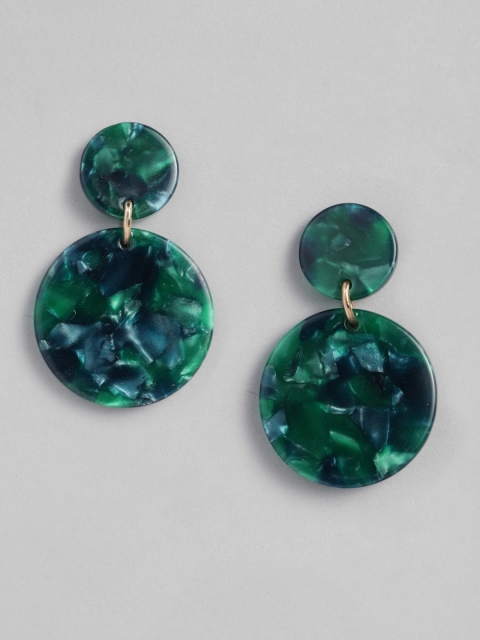 

Accessorize Green Circular Drop Earrings