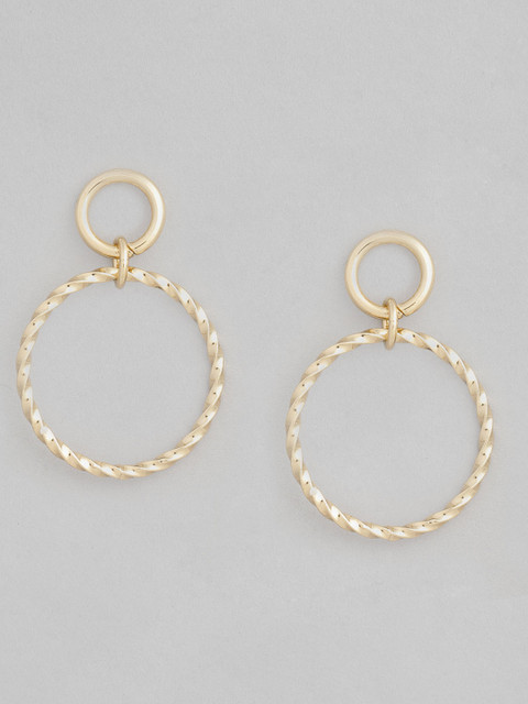 

Accessorize Gold-Toned Circular Drop Earrings