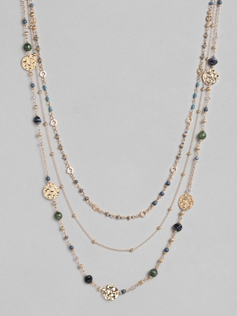 

Accessorize Women Gold-Toned Coin Layered Long Skinny Rope Necklace