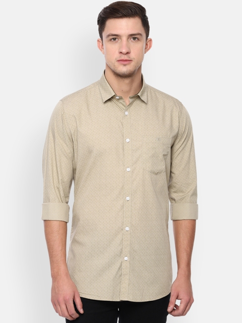 

Van Heusen Sport Men Beige & Black Slim Fit Printed Casual Shirt