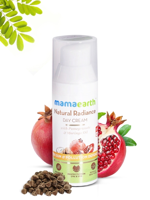

Mamaearth Sustainable Natural Radiance SPF 20 Sun Pollution Defence Day Cream 50ml, White