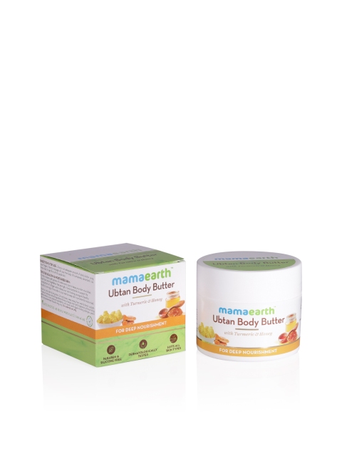 

Mamaearth Unisex Ubtan Sustainable Body Butter with Turmeric & Honey 200 g, White