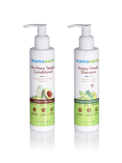 

Mamaearth Anti-Frizz Hair Shampoo & Conditioner 200ml each, White