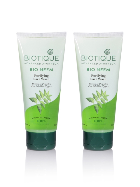 

Biotique Set of 2 Neem Purifying Face Wash, Green
