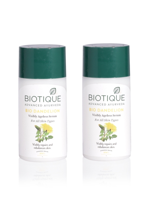 

Biotique Set of 2 Bio Dandelion Visibly Ageless Serums, White