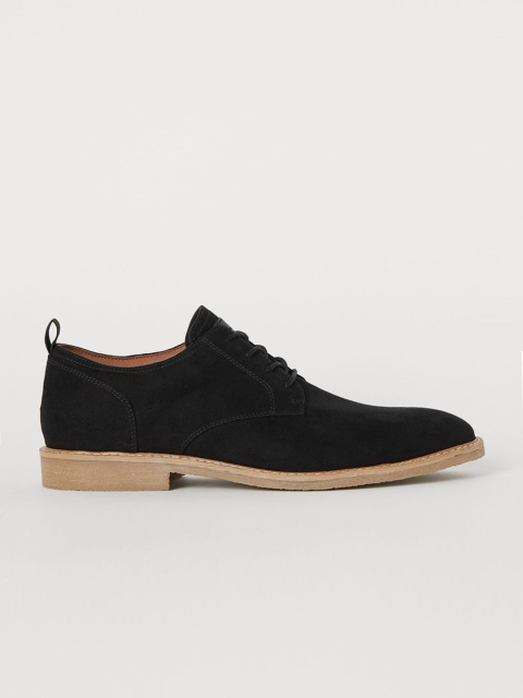 

H&M Men Black Derby Shoes