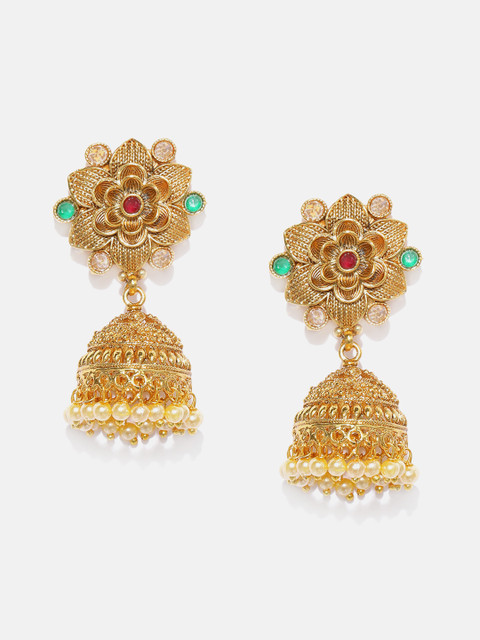 

Anouk Gold-Plated Dome Shaped Jhumkas