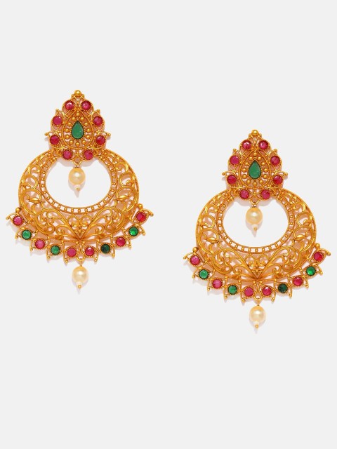 

Anouk Gold-Toned Crescent Shaped Chandbalis