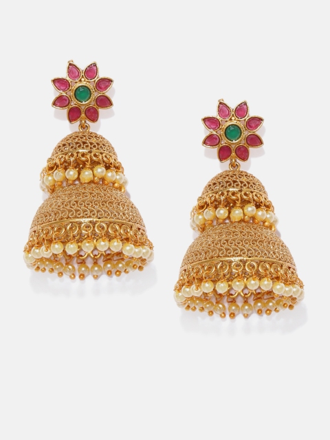 

Anouk Gold-Plated Dome Shaped Jhumkas