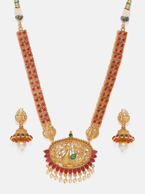 

Anouk Women Gold-Plated & Pink Gold-Plated Jewellery Set