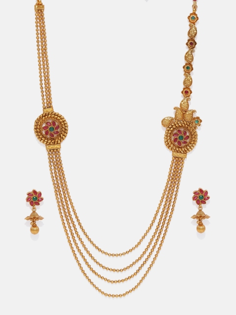 

Anouk Gold-Plated & Pink Antique Jewellery Set