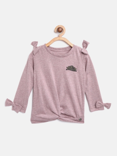 

Gini and Jony Girls Mauve Solid Top