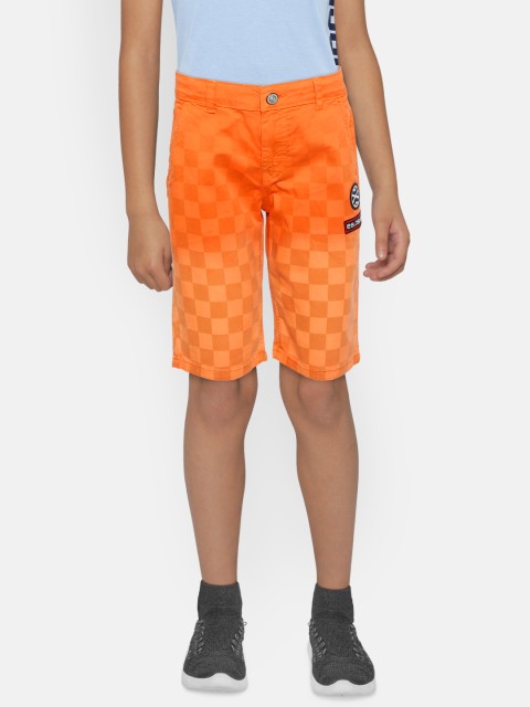 

Gini and Jony Boys Orange Printed Regular Fit Shorts