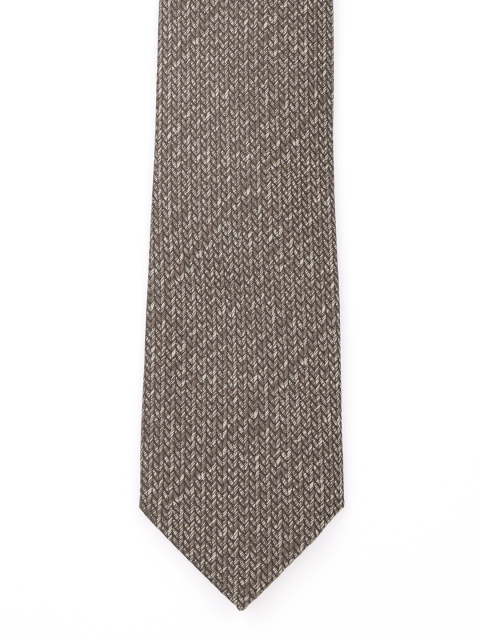 

Louis Philippe Brown Woven Design Broad Tie