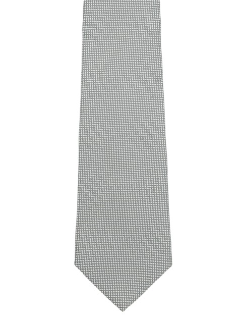 

Louis Philippe Grey Woven Design Broad Silk Tie