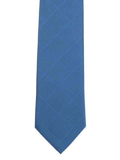 

Louis Philippe Blue Woven Design Broad Silk Tie