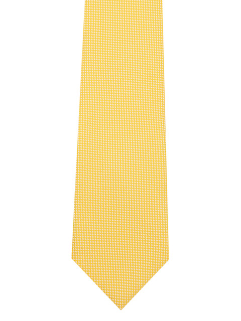 

Louis Philippe Yellow Woven Design Broad Silk Tie