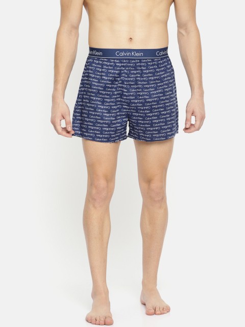 

Calvin Klein Underwear Men Navy Blue & White Printed Boxers NB15240GL