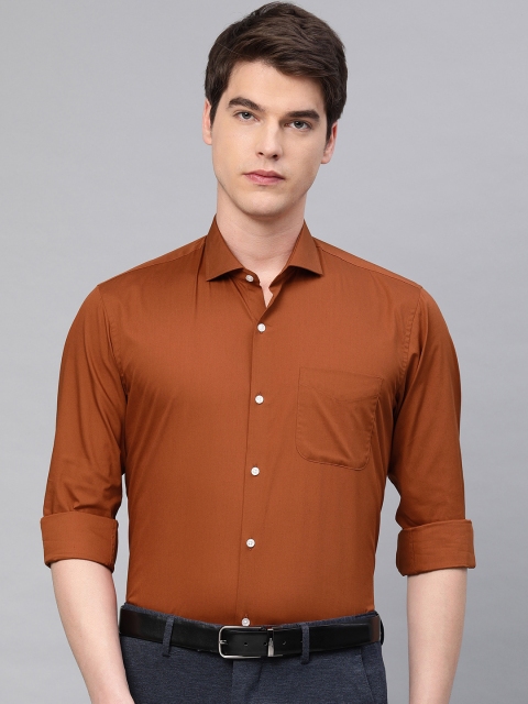 

Peter England Men Rust Nuvo Fit Solid Formal Shirt