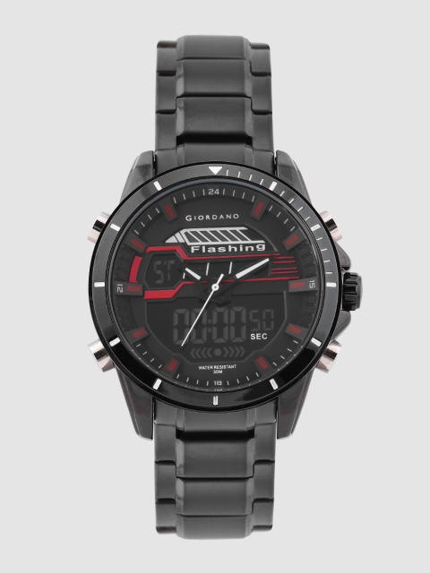 

GIORDANO Men Black Analogue and Digital Watch C1181-44