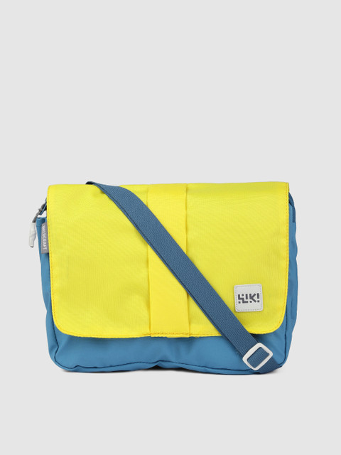 

Wildcraft Unisex Blue & Yellow Colourblocked Baguette FK Messenger Bag