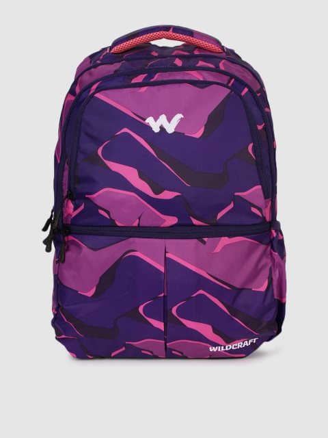 

Wildcraft Unisex Purple & Blue Geometric Backpack