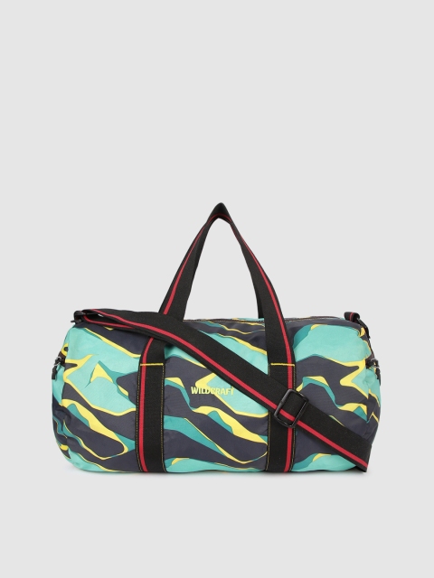 

Wildcraft Unisex Turquoise Blue & Grey Printed Duffel Bag