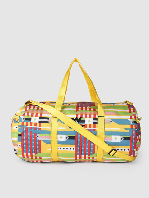 

Wildcraft Unisex Yellow Printed Duffel Bag