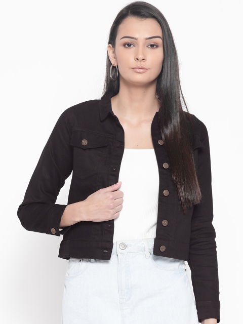 

ANTS Women Black Solid Denim Jacket