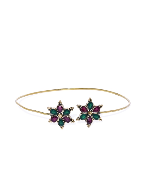 

AccessHer Gold-Toned & Purple Handcrafted Anitque Gold Armlet