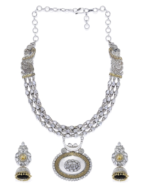 

AccessHer Silver-Plated Oxidised German Silver Jewellery Set