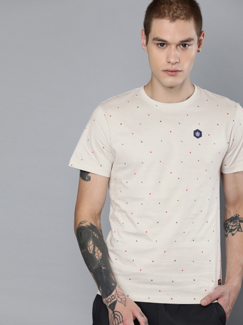 

Cultsport Men Grey Printed Round Neck T-shirt