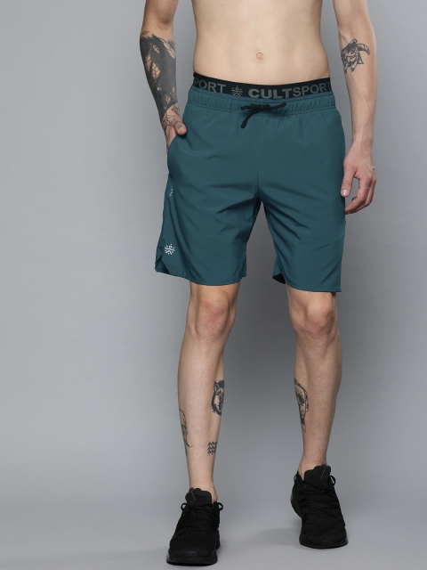 

Cultsport Men Teal Blue Solid Regular Fit Fly Dry Sports Shorts