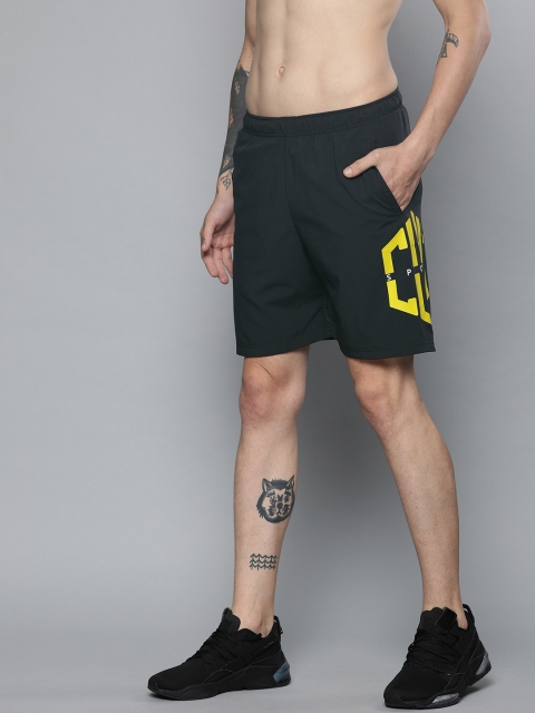 

Cultsport Men Charcoal Printed flydry Regular Fit Sports Shorts