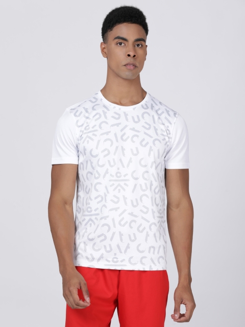 

Cultsport Men White Printed Round Neck T-shirt