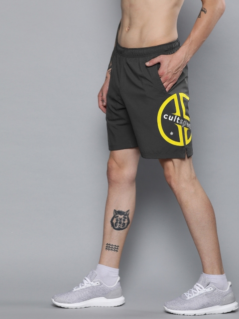 

Cultsport Men Charcoal Grey Printed Regular Fit Sports Shorts