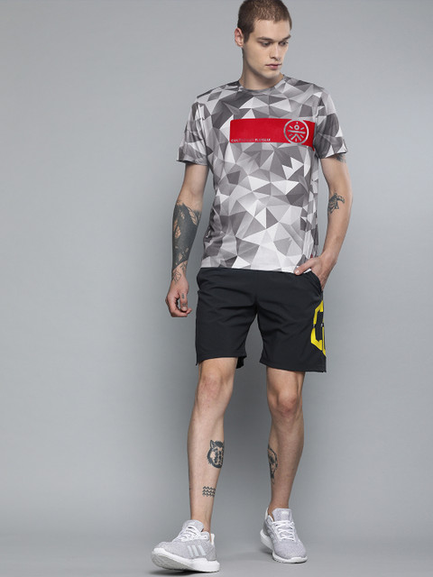 

Cultsport Men Grey Printed flydry Round Neck T-shirt