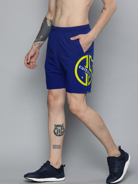 

Cultsport Men Blue Printed flydry Regular Fit Sports Shorts