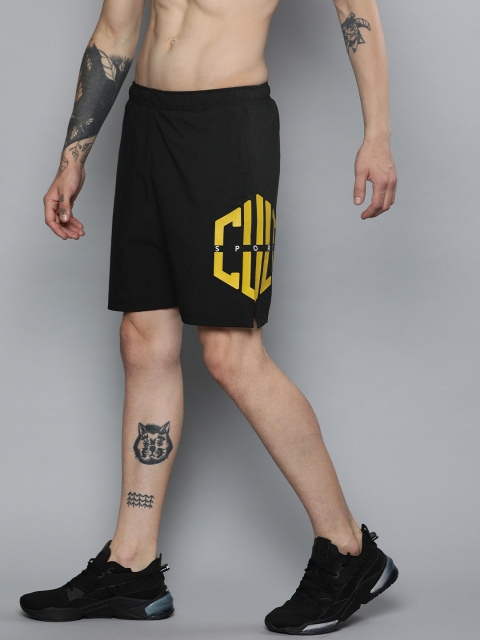 

Cultsport Men Black Solid Regular Fit Fly Dry Sports Shorts
